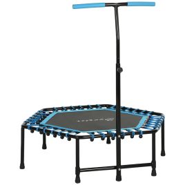 SPORTEDGE 45in Rebounder Trampoline for Adults Quiet Bungee LED Lights Handle - Blue