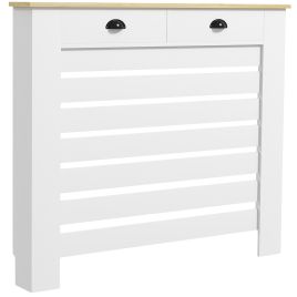 HERON Radiator Cover with Drawer, 95.5H x 111Wcm - White