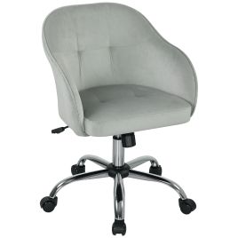 HERON 46-56 cm Velvet Feel Office Chair - Grey