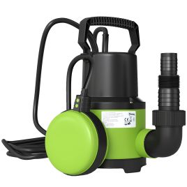 SUNVISTA 400W Submersible Water Pump for Dirty Clean Water 9000L H Float Switch - Green