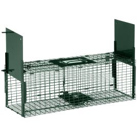 TORVEN Humane Rat Trap Steel with Double Doors, Catch and Release - Green