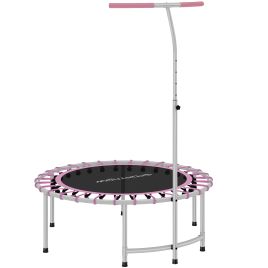 TALVER Fitness Trampoline Steel Mini Rebounder with Handle - Purple