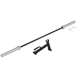TORLAN Barbell Set Steel 210cm Weightlifting Bar for Plates - Black