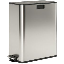 SALRIC Dual Pedal Kitchen Rubbish Bin Stainless Steel - Silver Tone
