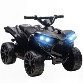 BOLRA Kids Electric ATV Metal 6V 4 Wheeler Ride On Car - Black
