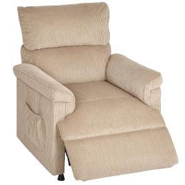 QUARNOR Jumbo Cord Electric Massage Recliner Armchair - Brown