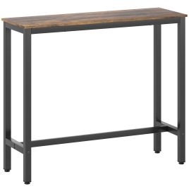 WYNLISSE Rectangular Bar Table - Rustic Brown