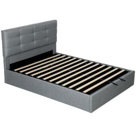 MARQELIS Kingsize Ottoman Storage Bed - Grey