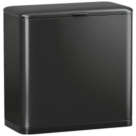 SELVONIX 8L Hanging Rubbish Bin with Lid and Removable Inner Bucket - Black