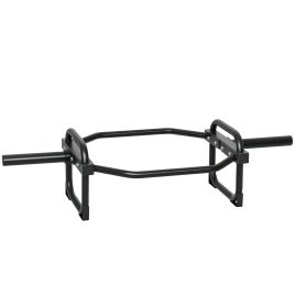 WYNVERRA Olympic Trap Bar with 300kg Capacity for Deadlifts - Black