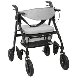 VORALISSE Rollator Walker Wheelchair with Seat - Grey