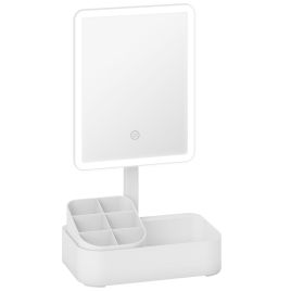 SOLVYRRE Face Mirror with Lights, Rechargeable Vanity Mirror, Touch Screen, 2 Lighting Modes and 180 Rotation