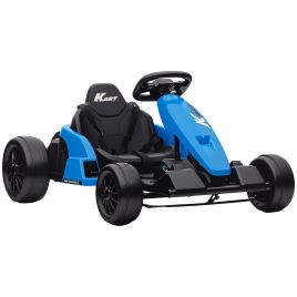 OTHRELYN 24V Kids Electric Drift Kart with Adjustable Seat - Blue