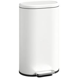 SAVRIA 30L Modern Curved Rubbish Bin - Cream