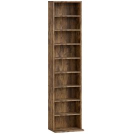 VORNAX 260 Narrow DVD Storage Unit - Rustic Brown