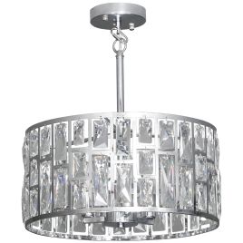 ALTHERIS 72 Glass Crystallite Chandelier - Silver