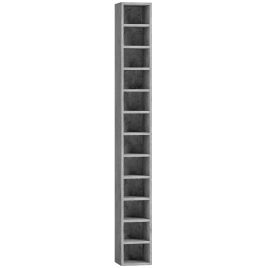 VEXMERE 204 DVD Tall Media Storage Rack - Grey