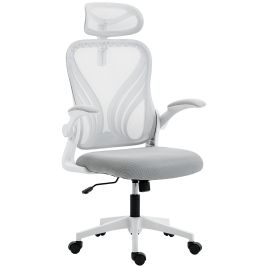 WICKMERE Ergonomic Office Chair with Foldable Backrest - Light Grey