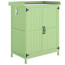 STERPHO Wooden Wooden Garden Shed - Green