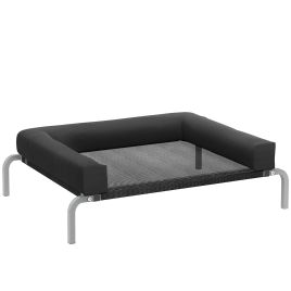 MARION Fabric Elevated Dog Bed - Black