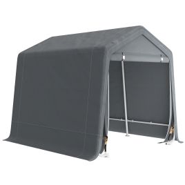 CARURE Metal Garden Storage Tent - Dark Grey