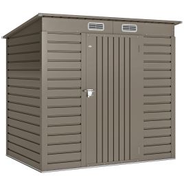 SERVIA Steel Metal Garden Shed - Light Grey