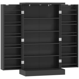 ZEPSYL Wooden Kitchen Pantry Cabinet - Black