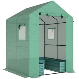 RIVEOS PE Walk-In Greenhouse - Green