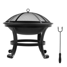 MONON Steel Outdoor Fire Pit - Black