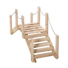 BELORA Wooden Wooden Garden Bridge - Light Wood
