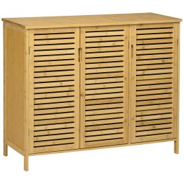 LUXELI Bamboo Shoe Storage Cabinet - Natural