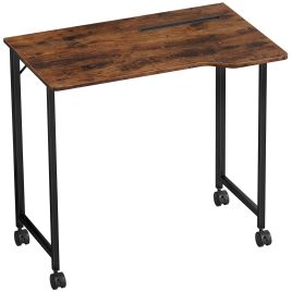 LUXEON Wooden Folding Desk - Medium Wood