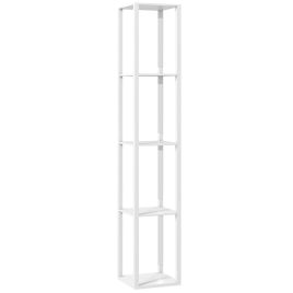 SOLVIA Wooden Floor Lamp with Shelves - White