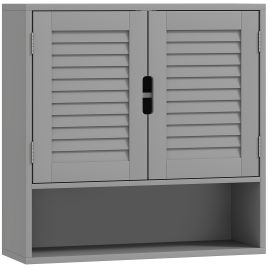 LUXAUX Wooden Wall Mounted Bathroom Cabinet - Grey