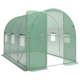 HAVSER PE Walk-In Polytunnel Greenhouse - Green, 200cm