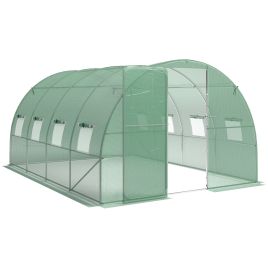 HAVSER PE Walk-In Polytunnel Greenhouse - Green, 295cm