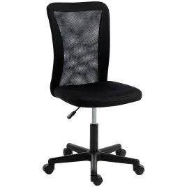 ZENIS Fabric Armless Office Chair - Black