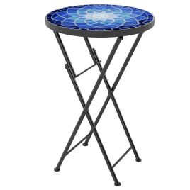 Norwold Navy Blue Metal Coffee Table - 35.5cm