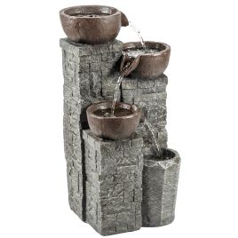 Dorena Grey Resin Fountain - 25cm
