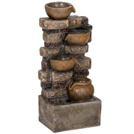 Dorthor Rustic Brown Resin Fountain - 25.5cm