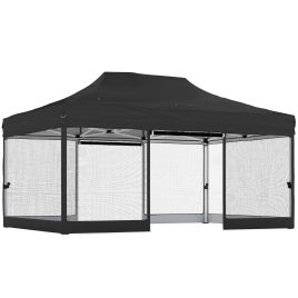 Belcour Black Metal 3x4.5m Party Tent Marquee - 300cm