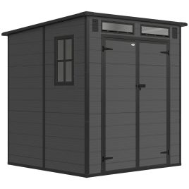 Briloft Dark Grey Aluminium Storage Shed - 182cm