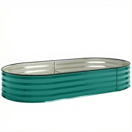 Oakford Light Green Steel Garden Raised Bed Planter - 90cm