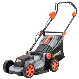Foxora Light Grey Steel Cordless Lawnmower - 40cm