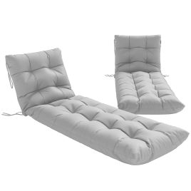 Faiwick Light Grey PP Cotton Sun Lounger Cushions Set of 2 - 55cm