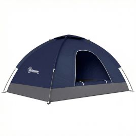 Glywold Navy Blue Fabric Camping Tent - 152cm