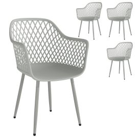Oakwold Grey Metal Dining Chair Set of 4 - 56cm