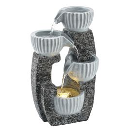 Foxex Dark Grey Resin Water Fountain - 15cm
