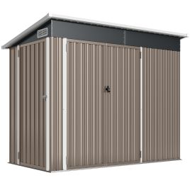 Dorcarr Light Grey Steel Storage Shed - 234cm