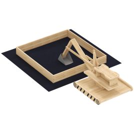 Eldon Natural Wood Fabric Kids Sandbox - 90cm
